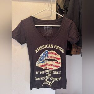 Outlaw American Proud Black Tee